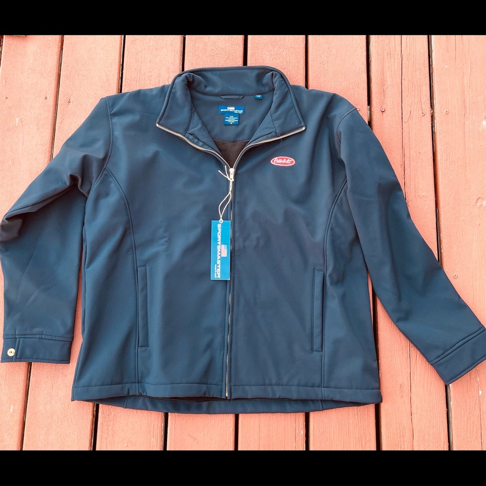 Sport masters Soft-Shell Peterbilt Black Full Zip Jacket Men's Sz XL
